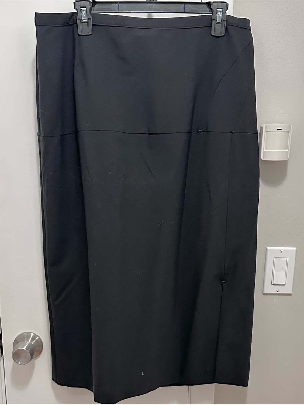 Marina Rinaldi Black Cairota Pencil Midi Skirt Detail Seam Women’s 14 NEW NWT